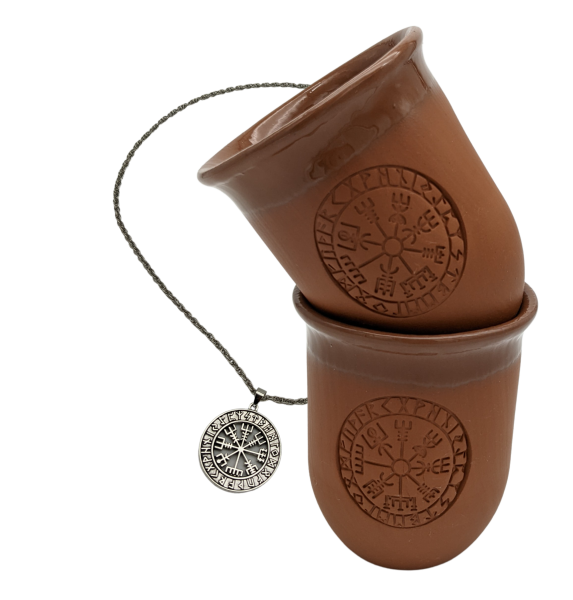 Clay mug set Vegvisir